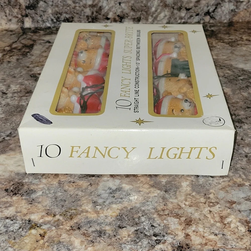 Vintage | Santa Bear Blow Mold String Lights